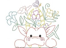 Stickdatei - Frühlingsfreunde Drache